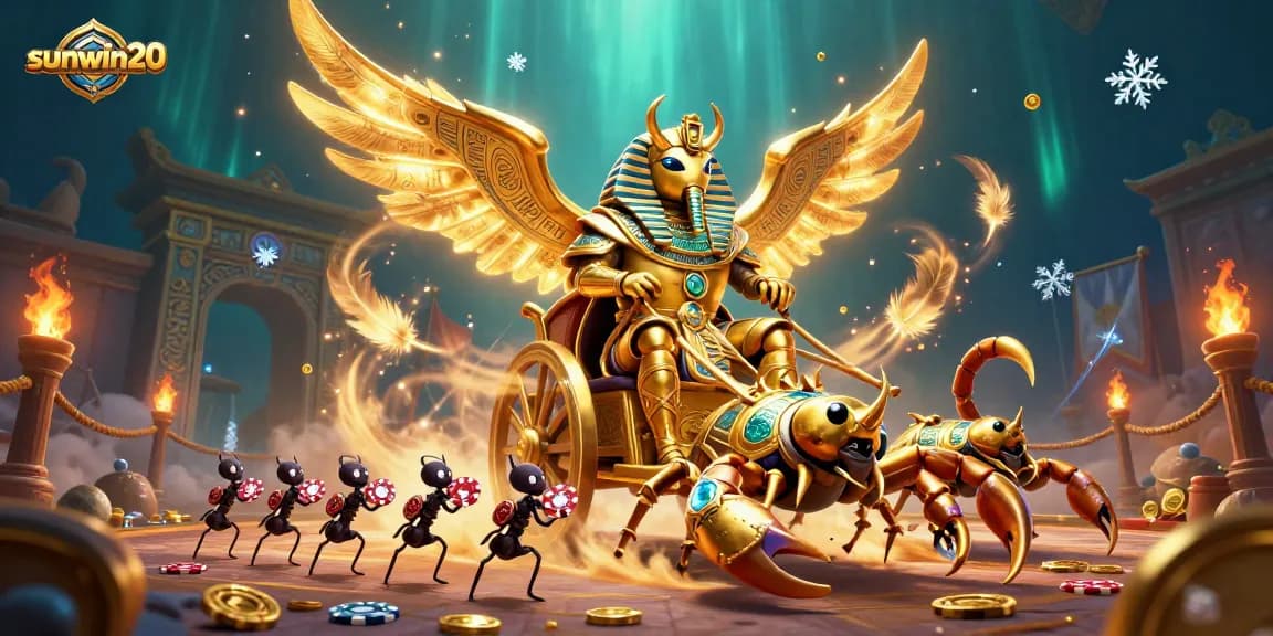 Experience excitement with sunwin20's immersive chariot racing featuring vibrant characters and casino elements.