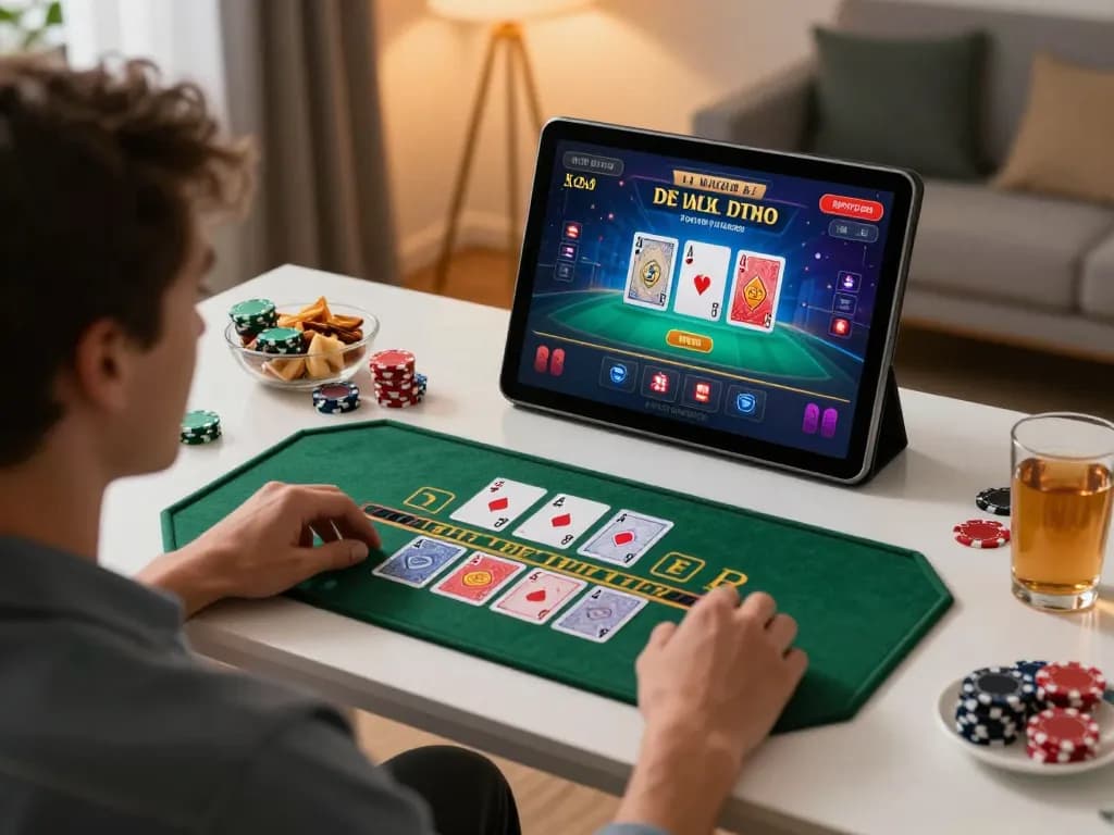 Engaging in a live dealer game on F8bet, highlighting the excitement of online gambling.