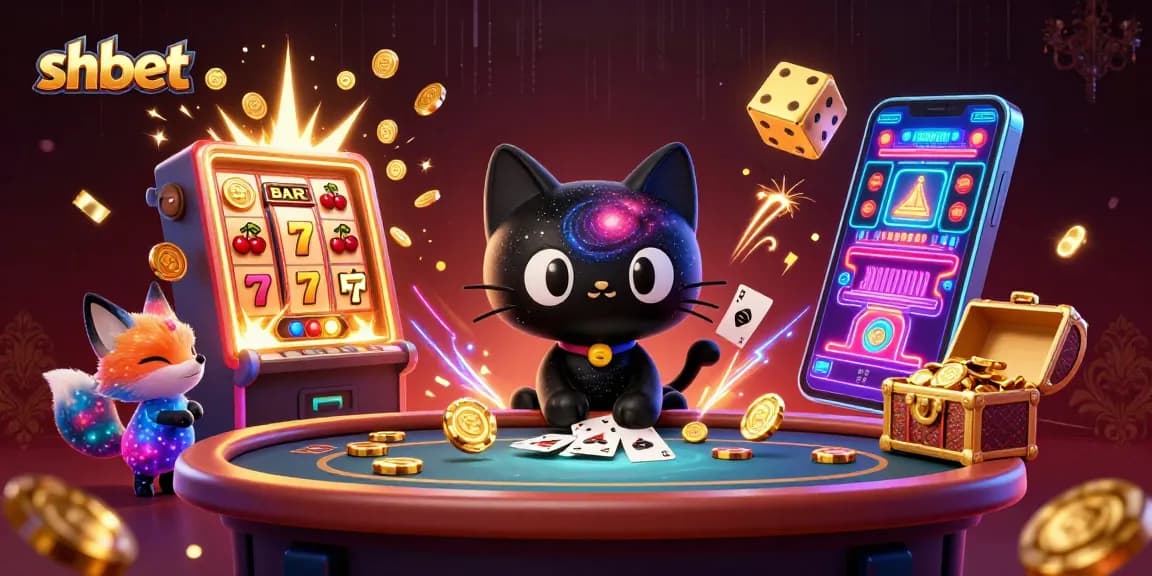 Experience thrilling shbet adventures with lively characters and vibrant casino elements.