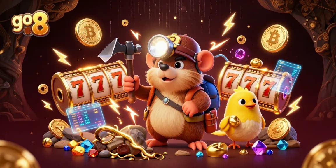 Engage with go 88's thrilling slot gaming experience, featuring vibrant treasures and illuminated crypto elements.
