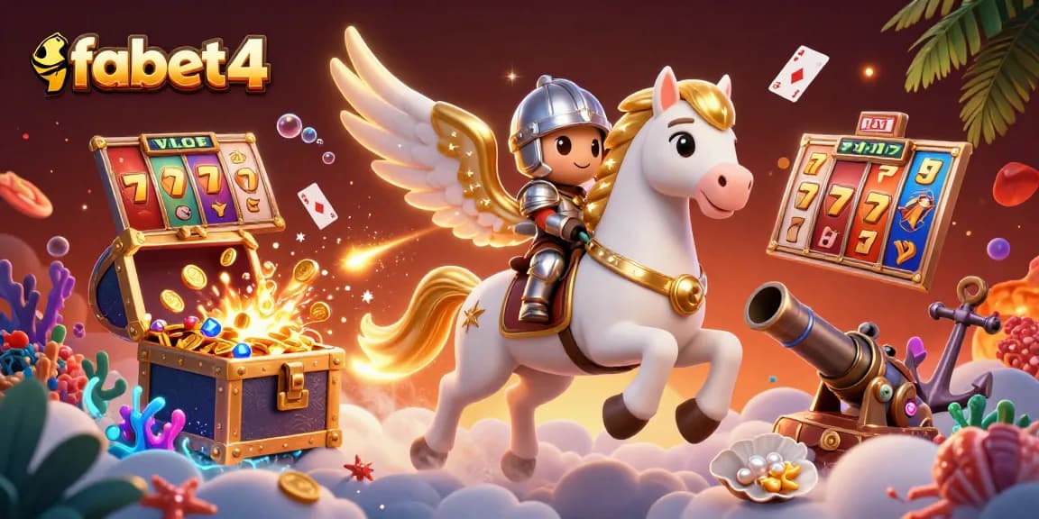 Experience thrilling gameplay with fabet4's fantasy casino scene featuring slots and treasure.