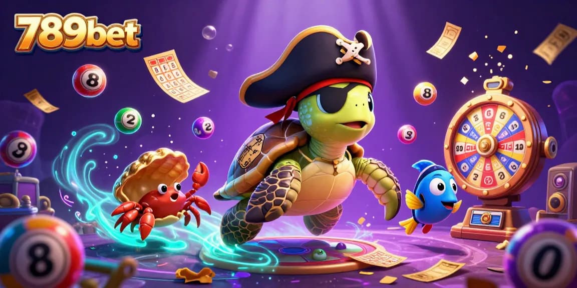 Play exciting games at 789bet with vibrant colorful lottery elements and engaging characters.