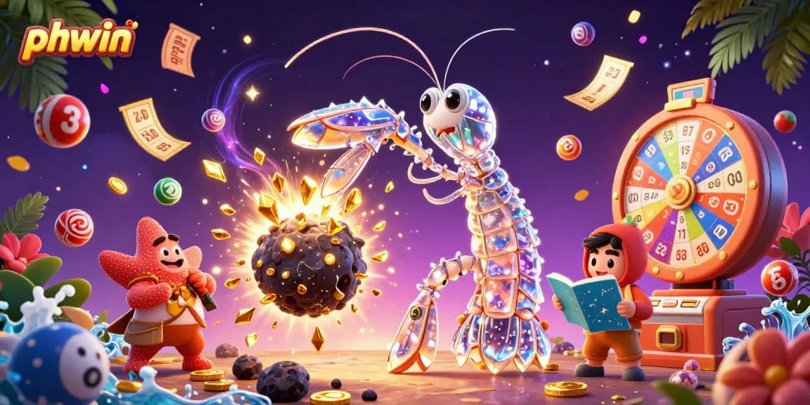 Experience the thrill of phwin as galactic characters celebrate with lottery games and dynamic prizes.