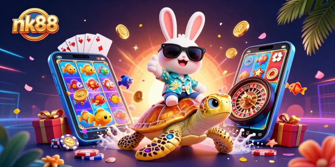 Play thrilling games at nk88 with vibrant graphics and engaging characters in an exciting casino setting.