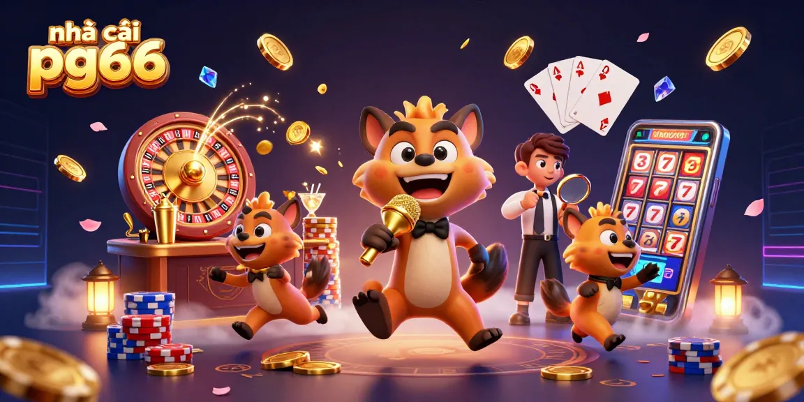 Win jackpots at nhà cái pg66 with a lively casino adventure featuring vibrant characters and exciting games.