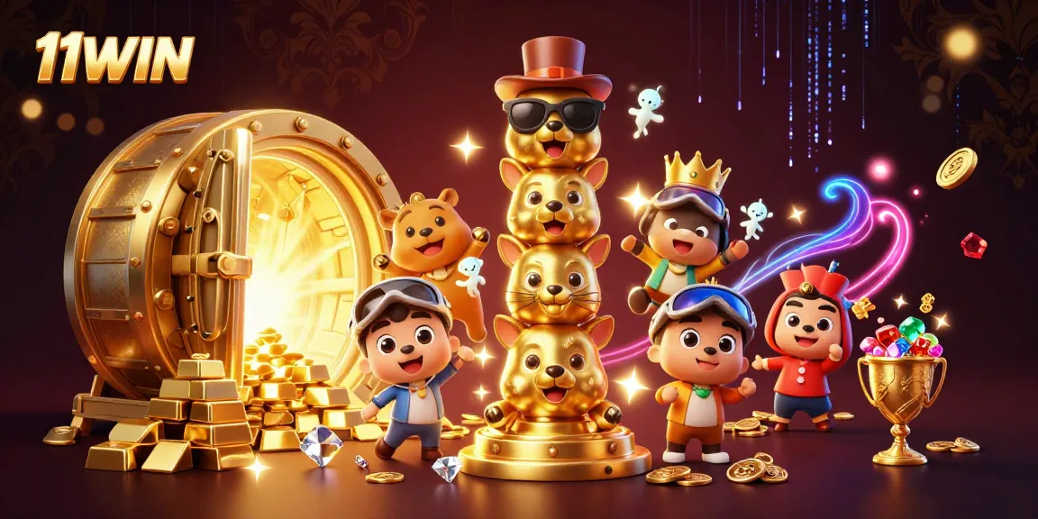 Engage with 11WIN’s vibrant casino action featuring a golden totem and rich prize elements.