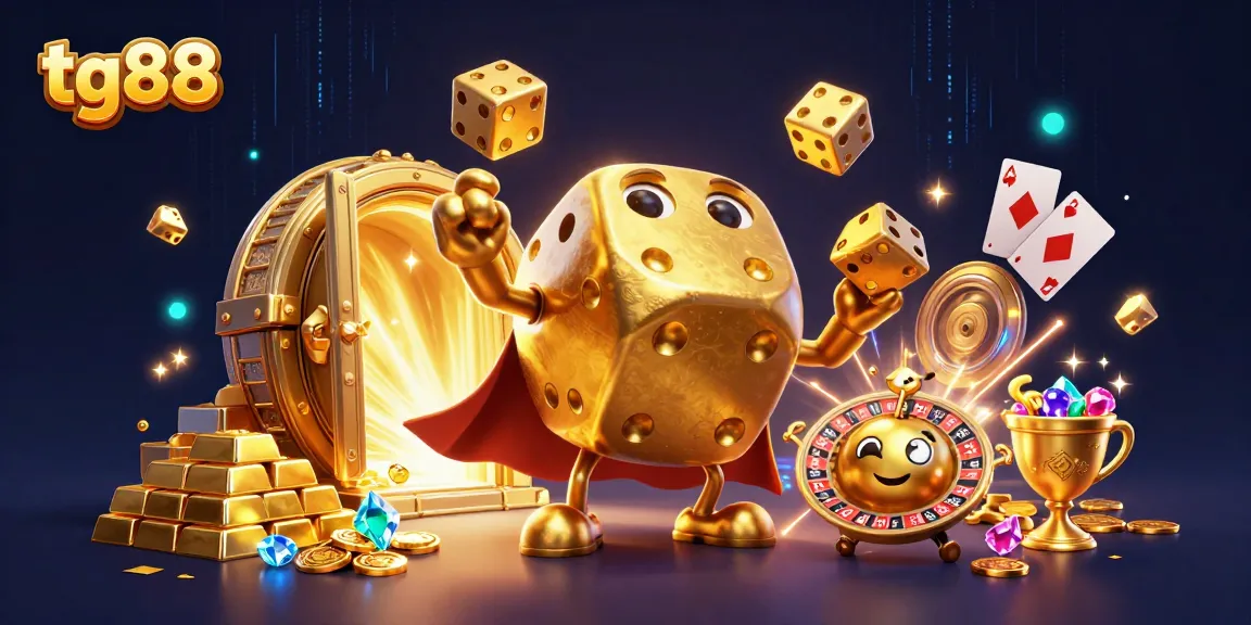 Experience thrilling casino gameplay at tg88 with golden dice and heart-pounding action amidst treasure.