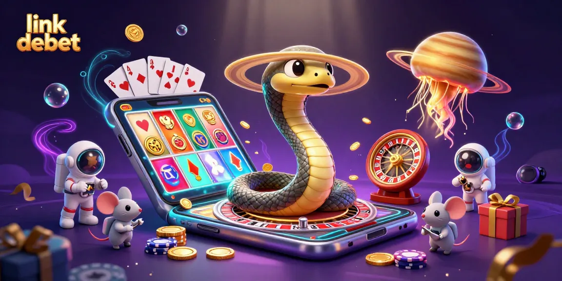 Engage with link debet as astronaut mice bet on Saturn’s roulette rings in a vibrant casino cosmos.
