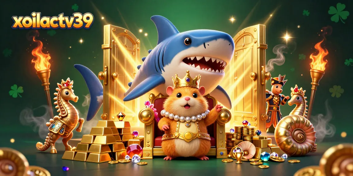 Watch the mesmerizing xoilactv39 scene featuring a golden hamster king and treasures coming to life.