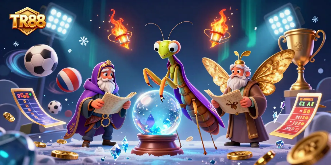 Experience the magic of TR88 as a fortune teller predicts winning bets in captivating casino scene.